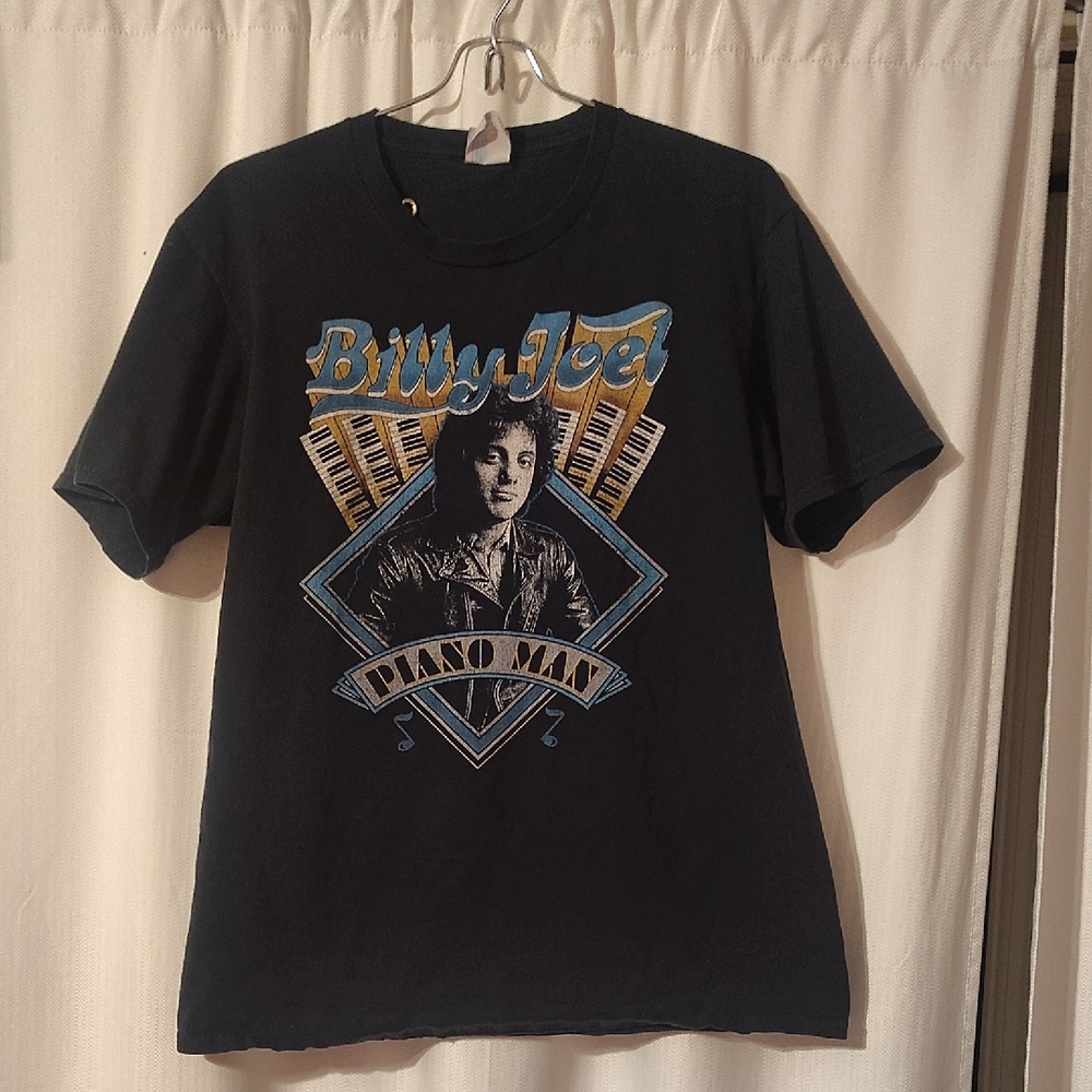 Port and Company Black Piano Man Graphic Tee